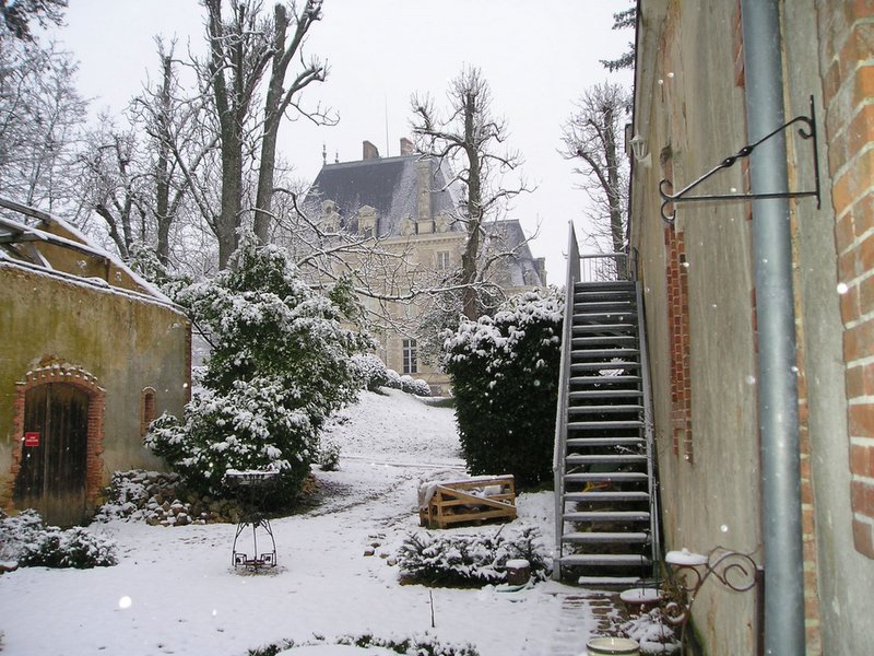 uitzicht op het kasteel vanuit mijn tuin